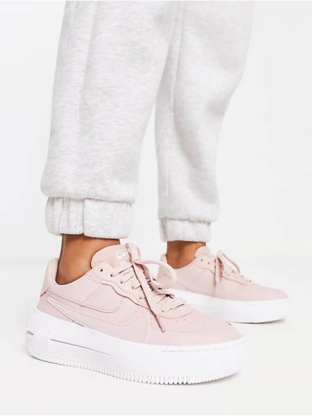 Nike Pink Platform Sneakers with White Sole